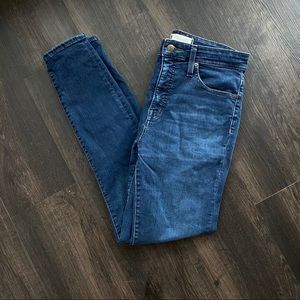 Madewell high rise curvy skinny jeans, 28